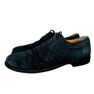 Nero Giardini Italian Blue Suede Lace-Up Oxfords Dress Smart Casual Size 10